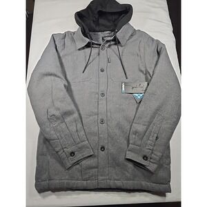 NWT Tony Hawk Mens Medium Hood Flannel Sherpa Lined Coat Jacket Skater Grunge